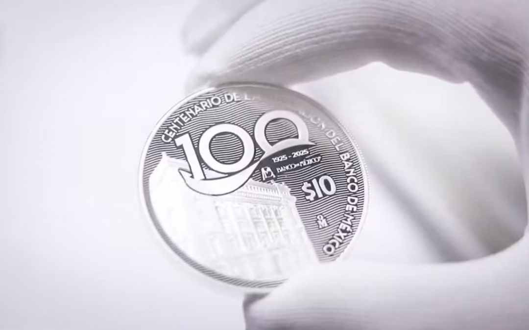 El Banco de México celebra su centenario con el lanzamiento de una nueva moneda de 10 pesos y billetes conmemorativos