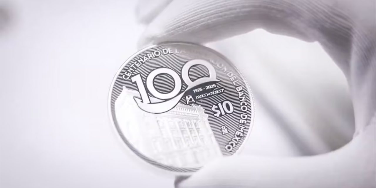 El Banco de México celebra su centenario con el lanzamiento de una nueva moneda de 10 pesos y billetes conmemorativos