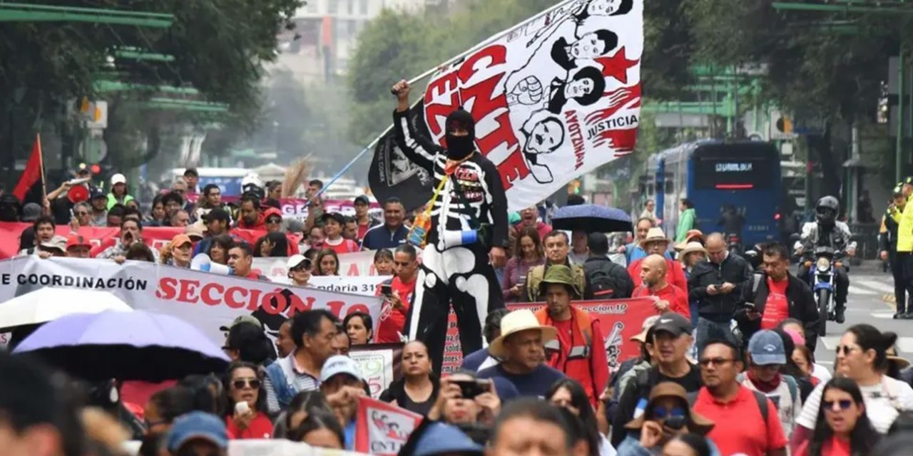 La Coordinadora Nacional de Trabajadores de la Educación (CNTE) anunció un paro nacional de 48 horas