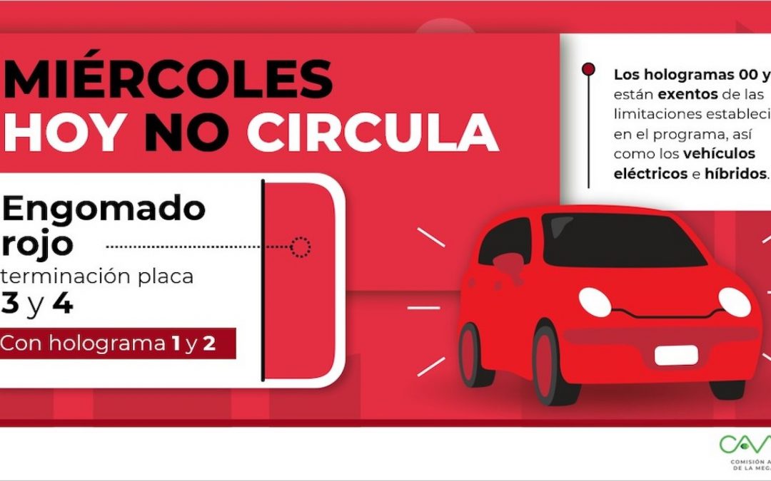 Hoy No Circula para este 7 de mayo en CDMX y Edomex