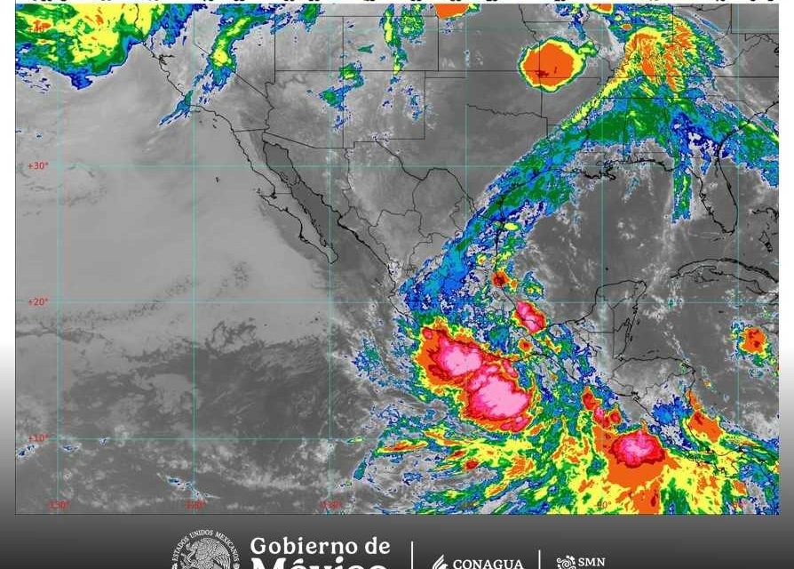 La tormenta tropical Boris se localiza a 80 km al suroeste de Punta Maldonado, Guerrero