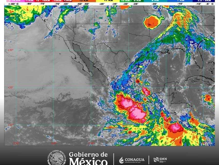 La tormenta tropical Boris se localiza a 80 km al suroeste de Punta Maldonado, Guerrero