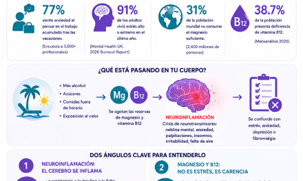 El “estrés de regreso al trabajo” que no esestrés: tras las vacaciones de verano, laneuroinflamación y la carencia de magnesioy B12 explican el malestar de millones