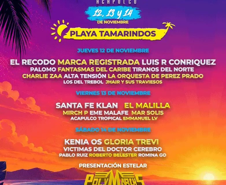 TONIC FEST 2026 HARÁ LATIR A ACAPULCO CON TRES DÍAS DE MÚSICA FRENTE AL MAR