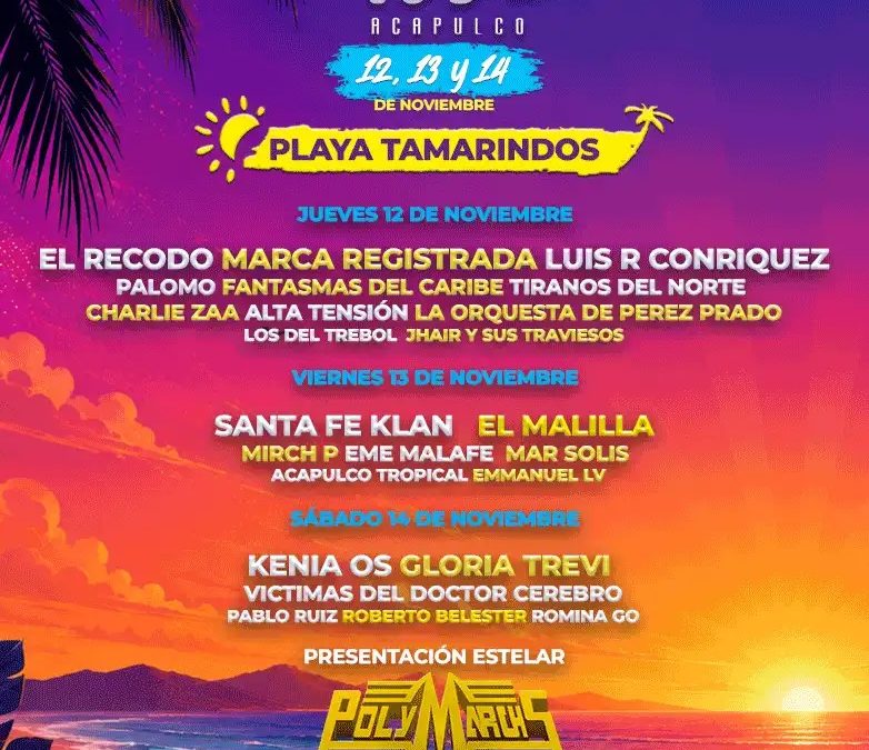 TONIC FEST 2026 HARÁ LATIR A ACAPULCO CON TRES DÍAS DE MÚSICA FRENTE AL MAR