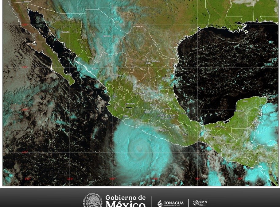 El huracán Polo generará lluvias torrenciales en regiones de Michoacán y Guerrero e intensas en Colima