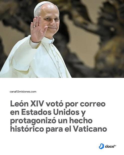 Papa León XIV vota en elecciones de EE.UU.: hecho histórico
