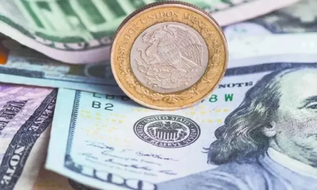 Peso mexicano se aprecia frente al dólar